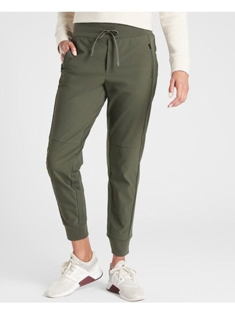 ATHLETA headlands hybrid trek joggers in mountain olive size 6